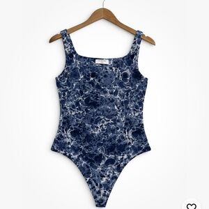 Babaton Blue Marble Bodysuit